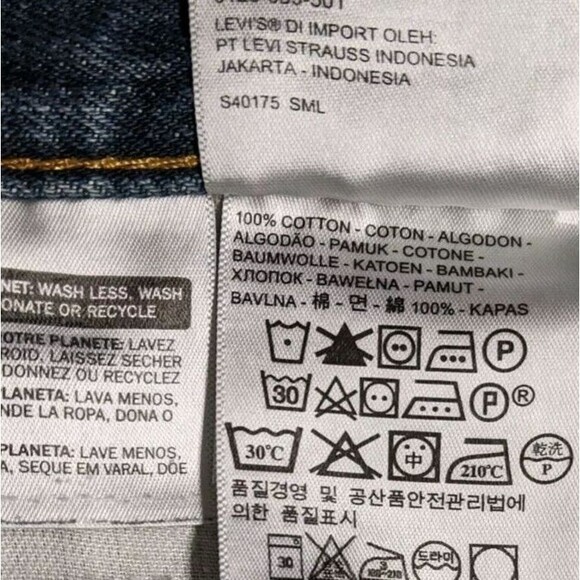 Levi's Jeans Men 36x30 Vintage 527 Blue Denim Dark Wash Frayed Hem Bootcut - Picture 14 of 16